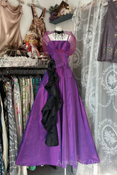 Vintage Fashion A Line Spaghetti Straps Grape Floor Length Evening Dresses Evening Prom Dresses